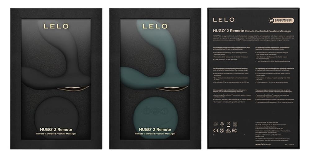 Lelo Hugo 2 Remote trứng rung hậu môn 3 đầu điều khiển cảm ứng